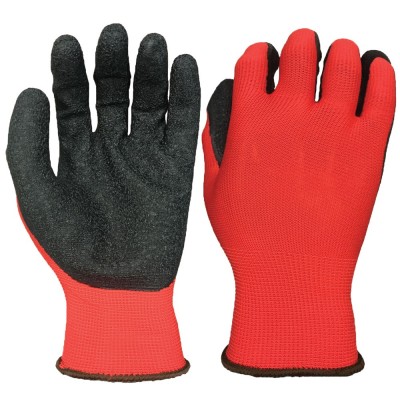 Polyester Palm Coated Work Gloves With Crinkled Latex Νούμερο 9 81060/9
